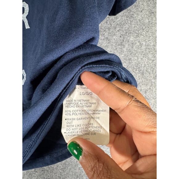 Under Armour Shirt Women Large Blue Short Sleeve Pay Your Dues Cropped Active - Picture 3 of 7